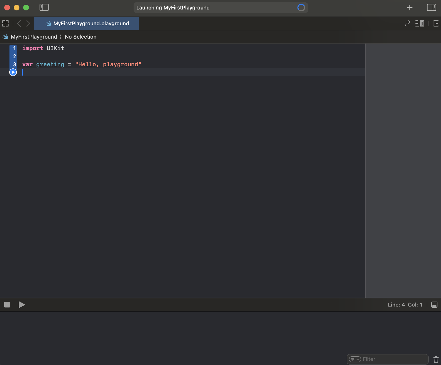 スクリーンショット:Playgroundの画面構成